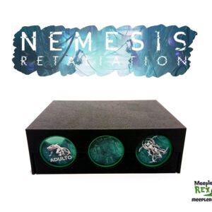 Caja y fundas protectoras para los tokens de intruso Némesis Represalia